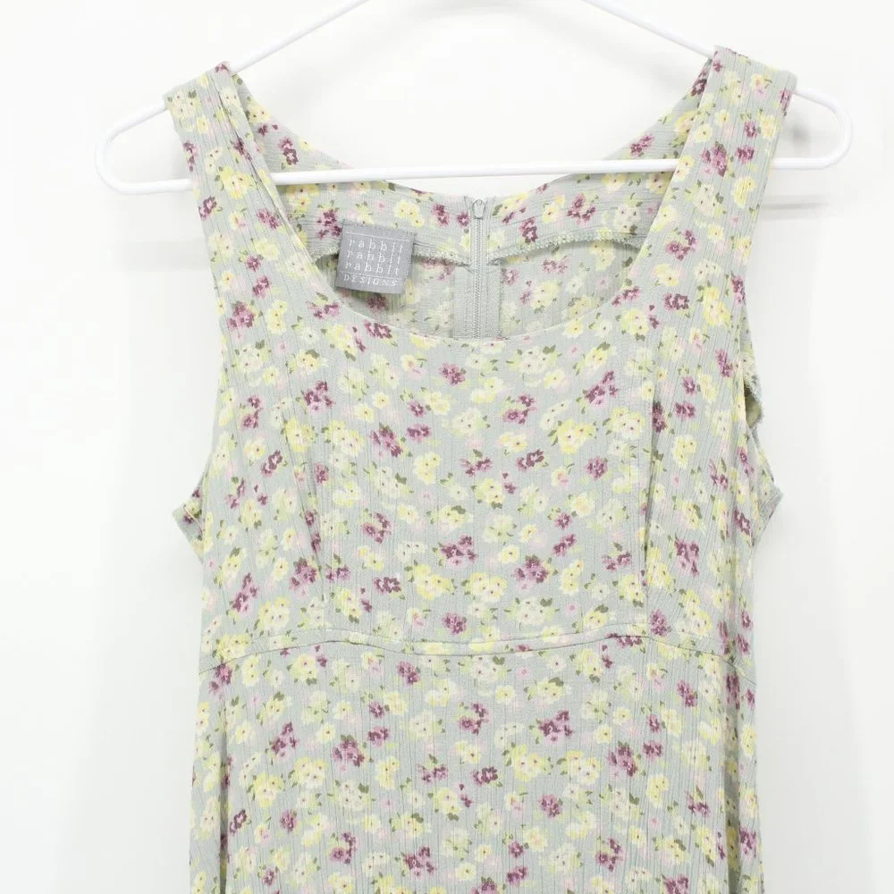 Vintage 90's Rabbit Rabbit Rabbit Floral Dress - Picture 2 of 4